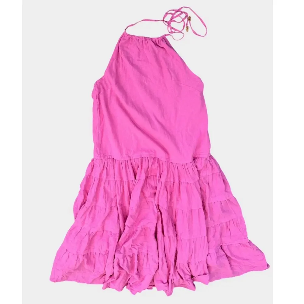 NEW Free People Somewhere Sunny Drop-Waist Midi Dress Size Medium